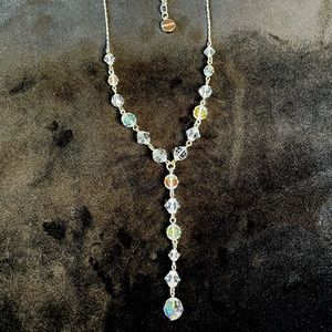 Vintage Givenchy Crystal Lariat Necklace